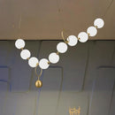 Axyaa Postmodern French Pendant Lamp: Living Room & Dining Room Glass Ball Pearl Pendant