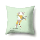 Axyaa Woodland Animal Cushion Cover: Bear Deer Pillow Case for Home Decor