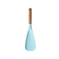 Axyaa Vertical Wooden Handle Silicone Kitchen Utensils Set - Non Stick Cooking Shovels Spoons