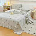 Axyaa Cotton Thickened Old Coarse Cloth Bed Sheet Set - Single Piece