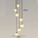 Axyaa Staircase Chandeliers for Living Room LED Pendant Light Lamps