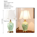 Axyaa Ceramic Table Lamp American Style Living Room Bedroom Decor