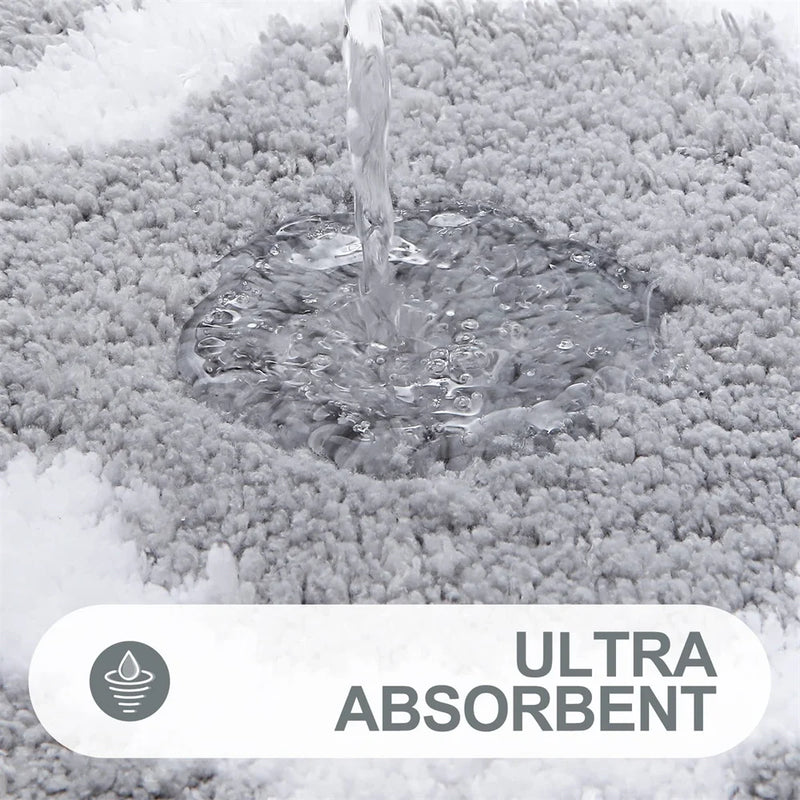 Axyaa Super Absorbent Microfiber Bath Mat - Non-slip Shower Carpet
