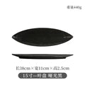 Axyaa Ceramic Dessert Plate: Solid Color Long Strip Plate