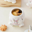 Axya Bunny Ceramic Storage Jar Large-Capacity Tea & Food Container Kitchen Organizer