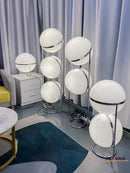 Axyaa Silver Metal Floor Lamp Modern Living Room Bedroom Decor