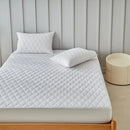 Axyaa Waterproof Quilted Mattress Protector in White - Single/Double/140/160 Sizes