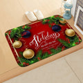 Axyaa Christmas Santa Elk Door Mat - Home Kitchen Bathroom Non-Slip Carpet