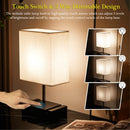 Axyaa Touch Switch Table Lamp with Dual Phone Stands and USB Charging Ports