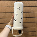 Axyaa Kawaii Bow Stainless Steel 750ml Thermos Bottle with Straw Handle
