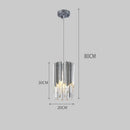 Axyaa Gold Crystal Pendant Lamp: Modern Bedroom LED Lighting for Bar, Kitchen & Restaurant