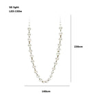 Axyaa Loft Staircase Chandelier with French Pearl Necklace Design