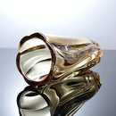 Axyaa Crystal Glass Vase: Modern Large-Mouthed Vase for Living Room and Entrance Decor