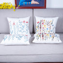 Axyaa Spring Floral Cotton Embroidery Pillow Cover in 30x50cm and 45x45cm