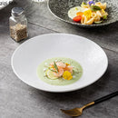 Axyaa Stone Patterned Ceramic Soup, Salad, Pasta Plate Set
