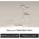 Axyaa LED Chandelier: Nordic Style Aluminum Alloy Pendant Light for Living Room & Dining Area