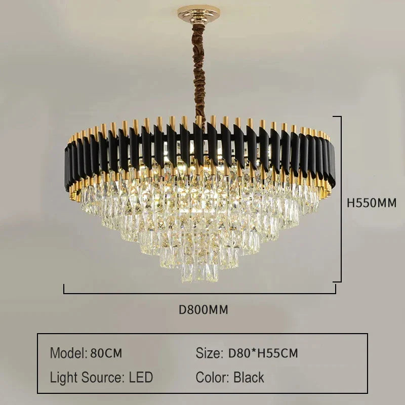 Luxury Crystal Chandelier for Modern Living Room, Bedroom, and Dining Room by Axyaa