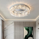 Axyaa Luxury Gold Crystal Chandelier LED Ceiling Light for Dining and Living Room
