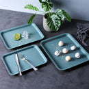 Axyaa Rectangular Nordic Plastic Tray for Tea Fruit Dessert Serving - Kitchen Dining Organizer