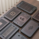 Axyaa Bamboo Tea Tray with Drainage, Modern Design, Small Size for Home and Hotel