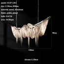 Axyaa Tassel Aluminum Chain Pendant Light: Modern Luxury LED Chandelier for Home & Hospitality Settings