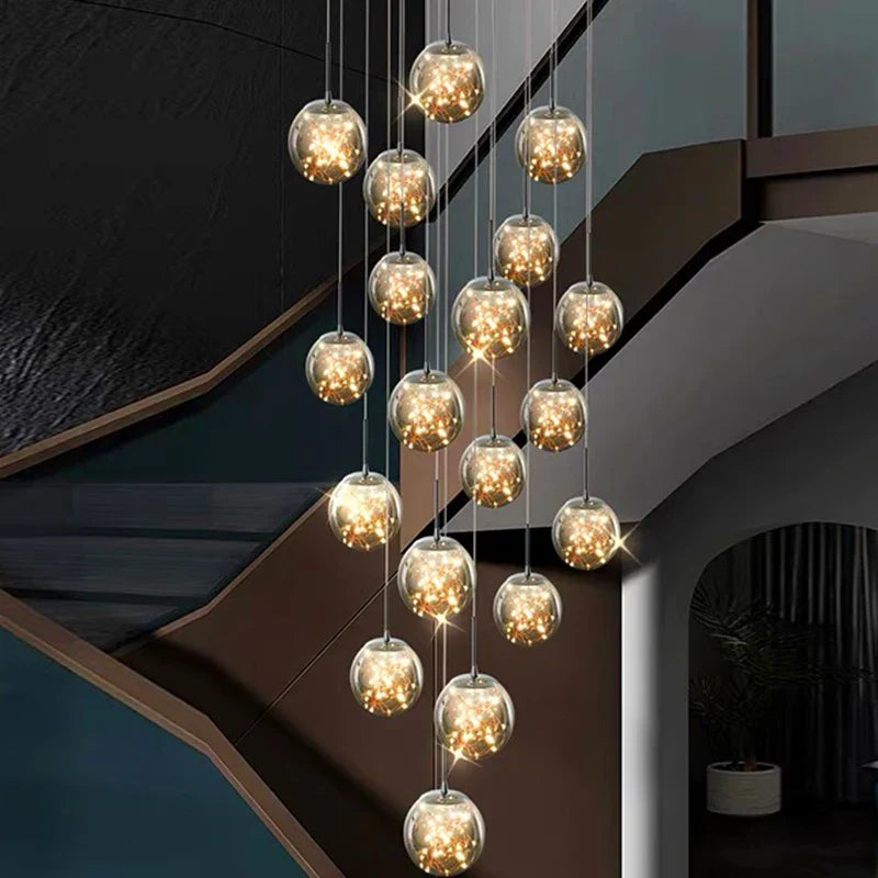 Axyaa Nordic Stair Chandelier Pendant Lights for Living, Bedroom, and Dining Room