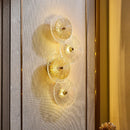 Axyaa Nordic Glass Round Wall Lamp for Living Room & Bedside Décor