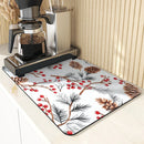 Axyaa Christmas Pine Kitchen Drying Mat
