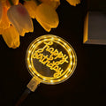 Axyaa LED Cake Topper Night Light, Happy Birthday & Valentine's Day Cake Decoration