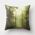 Axyaa Tropical Green Plant Tree Leaves Flower Cushion Cover 45X45CM