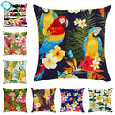 Axyaa Parrot Flower Oil Painting Cushion Cover 45X45CM