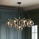 Axyaa Smoke Grey/Amber Multi Head Glass Chandelier for Modern Living Spaces