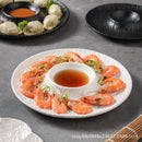 Axyaa Shrimp Plate: Elegant Dumpling Vinegar Plate for Household - Light Luxury