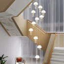 Axyaa Crystal Chandelier Stair Pendant Lamp for Modern Home Decoration