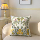 Axyaa Pastoral Flower Embroidery Throw Pillowcase - Canvas Towel Sofa Cushion Cover
