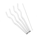 Axyaa Wave Line Stainless Steel Cocktail Straws Set - 4Pcs