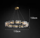 Axyaa Modern Stair Chandelier Pendant Lamp for Living Room, Interior Lighting