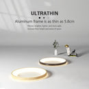 Axyaa Wood Grain LED Ceiling Light for Dining Room, Living Room, Bedroom & Study