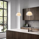 Axyaa Nordic Glass Chandelier Pendant Light Double Layer E27 Restaurant Kitchen Lighting