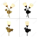 Axyaa LED Flower Glass Wall Lamp E27 Bedroom Decorative Light