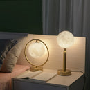 Axyaa Gold Moon Ball LED Table Lamp: Nordic Modern, Dimmable, Bedroom Bedside Desk Light
