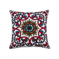 Axyaa Retro Embroidered Square Sofa Pillows for American Rustic Style Décor