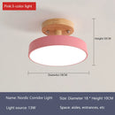 Axyaa Nordic Ceiling Lamps Wood Round for Indoor Lighting in Multiple Rooms