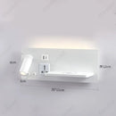 Axyaa LED Wall Lamp with Adjustable Angle and USB Charging Port