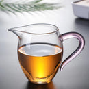 Axyaa Glass Tea Pot with Colorful Handle Infuser Fair Cup for Puer Tea