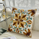Axyaa Ethnic Floral Embroidered Cotton Throw Pillowcase Cover