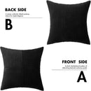 Axyaa Corduroy Throw Pillow Covers 18x18 Inch Square Decorative Cushion for Bed Couch