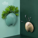 Axyaa Shell Wall Hanging: Elegant Ceramic Ornaments for Advanced Home Decor