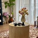 Axyaa High-Footed Glass Vase and Ornament - Ancient Style Elegance