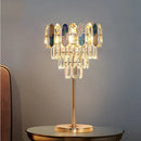 Axyaa Crystal Table Lamp 3000K E14 Bulb for Bedside Office Decoration
